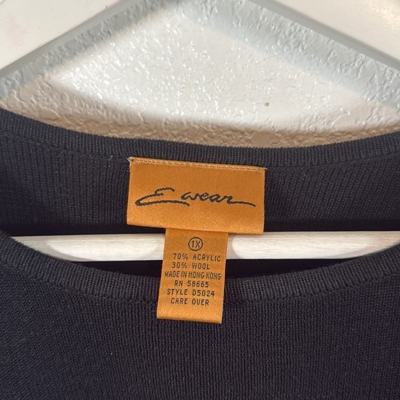 E Wear Black Wool Blend 3 Piece Skirt Set Size 1X/ 2X - Picture 6 of 16